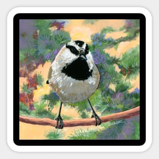 Mountain Chickadee Bird Sticker